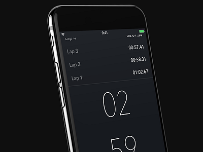 Minimal Stopwatch iOS App