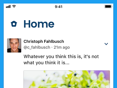 Twitter - Home app avatar concept interface ios iphone profile redesign twitter ui ux
