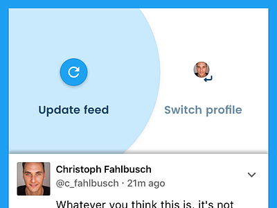 Twitter - Pull Down app avatar concept interface ios iphone profile redesign twitter ui ux