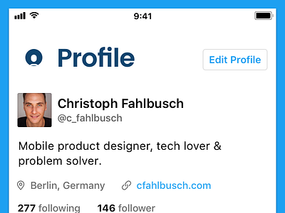 Twitter - Profile app avatar concept interface ios iphone profile redesign twitter ui ux