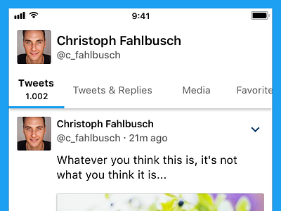 Twitter - Profile Scrolled app avatar concept interface ios iphone profile redesign twitter ui ux