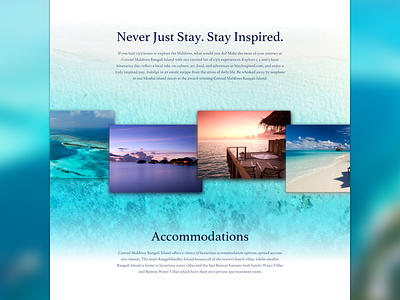 Maldives resort Landing page concept beach blue concept design interface landing page night sand site travel web website