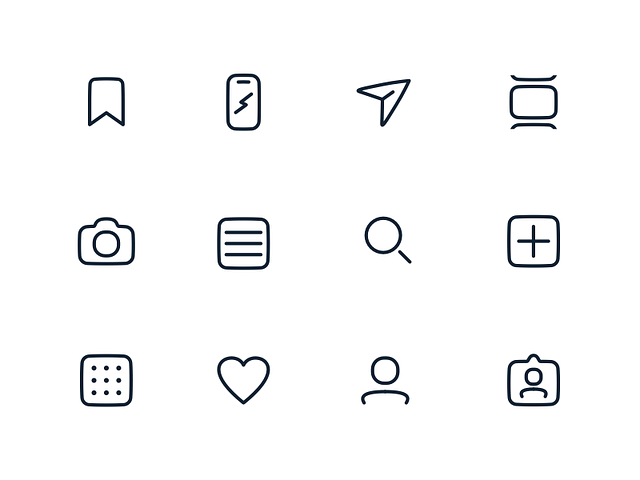Instagram Icons by Christoph Fahlbusch on Dribbble