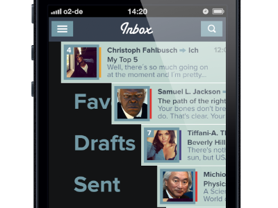 Quickmail - Try Yourself app hamburger interface ios iphone menubar mockup ui user interface ux