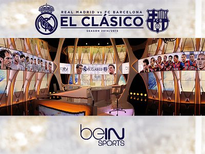 beIN SPORTS - El Clásico Set Visuals Design barcelona fc bein sports el clasico futbol real madrid set design soccer visual design