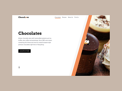 Chocolate web design concept design minimal ui concept user interface uxui design web web design