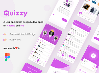 Quizzy 3d animation app design branding creative design educational app graphic design illustration logo minimalist motion graphics simple ui ui ui design ux