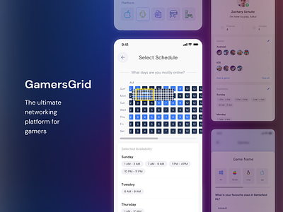Gamers' Grid Mobile App mobile ui uiux