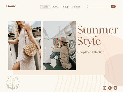 E-commerce Clothing Store branding design ecommerce graphic design landing page layout minimalistic neutral ui web website