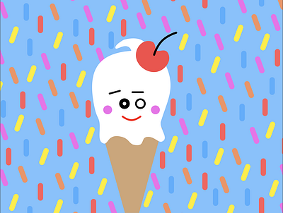 Ice Cream Attack dessert graphic design icecream illustrator manic ui visual design