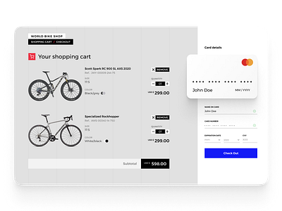 Challenge 002 #dailyUI - Checkout form bike checkout dailyui dailyui 002 desktop ecommerce form