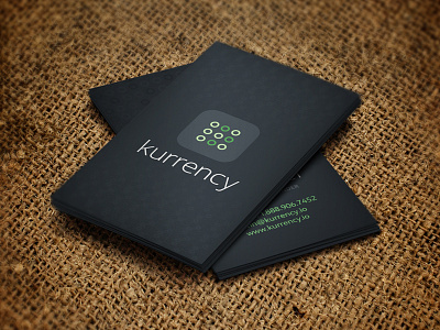 Kurrency blue brand green logo money
