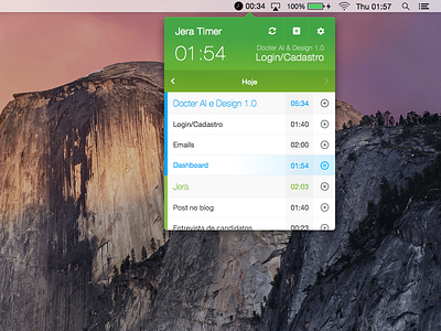 Jera Timer for MacOS app desktop green jera macos timer