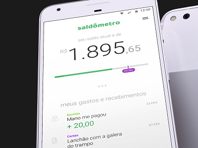 Saldômetro android app money receipt saldo wallet