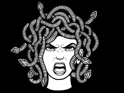 Medusa T-shit Design design drawing medusa screenprint snake tshirt