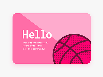 Hello Dribbble dribbble! im here hello