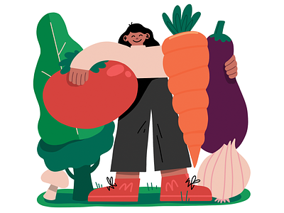 Veggie Gang editorial food health illustration magazine illustration procreate