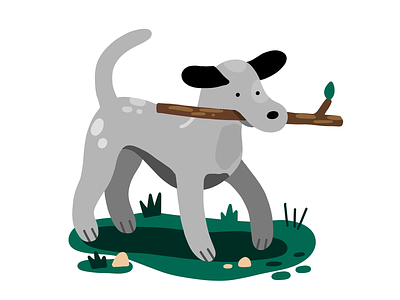 Dog Spot animals childrens illustration digital dog editorial illustration kids procreate