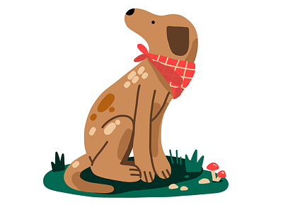 Another dog spot animal cute digital dog drawing icon illustration procreate spot