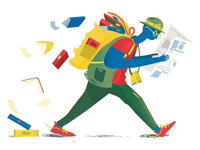 Book Explorer character design design editorial illustration