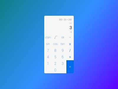 App: Simple minimal Calculator for DailyUI : 004