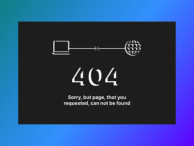 Web Page: 404 Error page design concept - DailyUi::008
