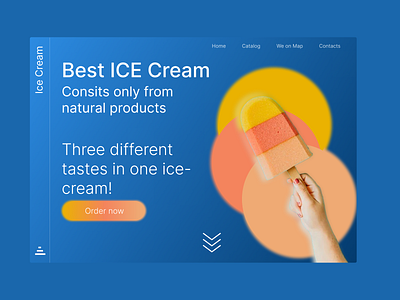 Landing Page: Ice Cream alanhart avgust avgust lanhart branding clean cream design ice ice cream illustration landing landingpage lanhart neutral page theme typography ui uiux ux