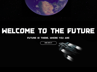 Welcome to the future - Website main page for Cajemam Carente 2d android branding concept cool design desktop future graphic design illustration iphone laptop logo space theme ui ux vector website