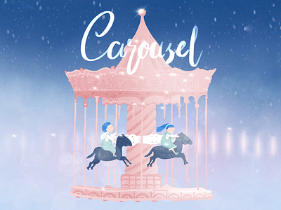 Carousel 2d animation art carousel debut illustration