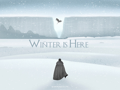 Winter is Here 2d animation art design dragon game of thrones illustration landing page winter