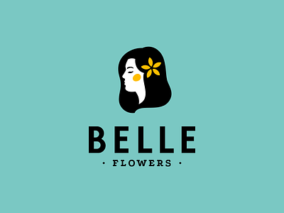 Belle Flowers belle branding flower shop flowers logo logotype profile