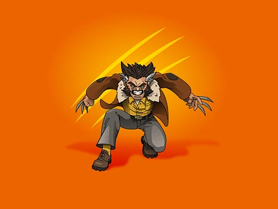 Logan affinity designer age of apocalypse character design comics illustration logan marvel character old man logan vector illustration wolverine x men