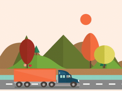 Endless Road gif loop mountain road sun timelapse tree truck