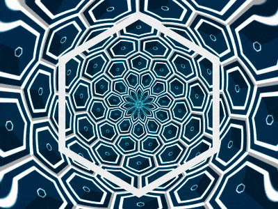 Hexa God gif hexagon hypnotic loop polygon