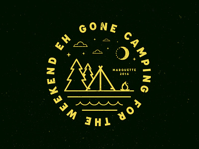 Gone Camping camp design illustration logo