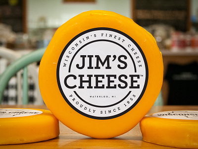 Jims Cheese Label design label packaging print