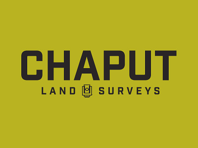 Chaput Land Surveys brand design identity logo surveyor