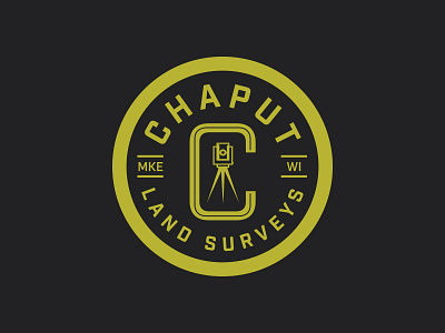 Chaput Land Surveys Icon branding design identity logo surveyor