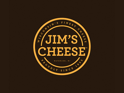 Jims Cheese branding design identity logo