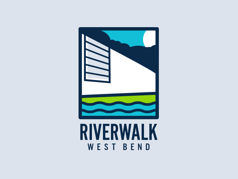 Riverwalk Signage branding design illustration logo signage