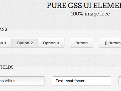 Pure CSS UI Elements