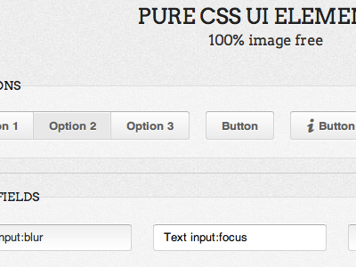 Pure CSS UI Elements by Daniel Modig on Dribbble