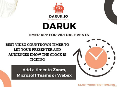 Best Video Timer App For Virtual Events | DARUK timerapp timerappformeetings timerappforvirtualevents videotimer