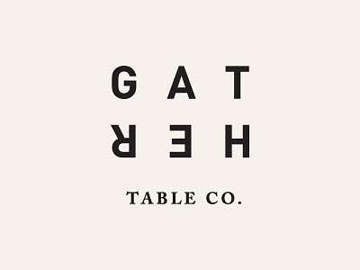 Gather Table Co. branding handcrafted handmade identity interactive logo maker minimal table ui website