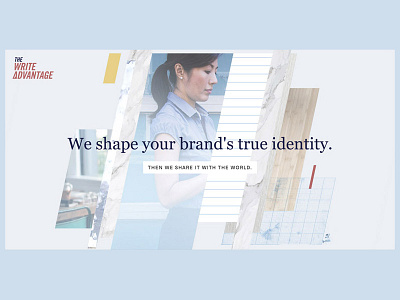 The Write Advantage Visual Exploration branding identity interface logo mixed media ui website