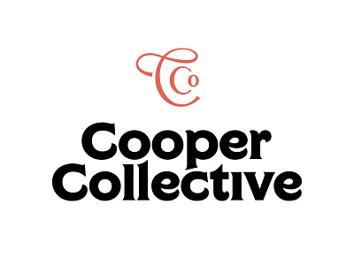 Cooper Collective black branding co working cooper heavy logo monogram script