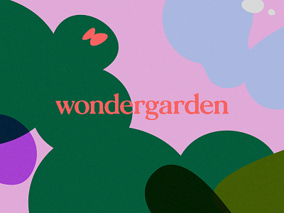 Wondergarden branding illustration plant blobs plants