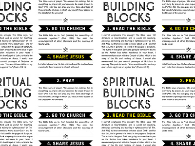 spiritual building blocks card church design illustrator leaflet ministry photoshop type