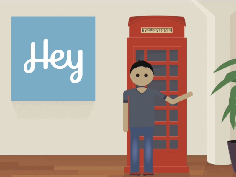 About Hey, Inc animation cartoon character css flat game vector