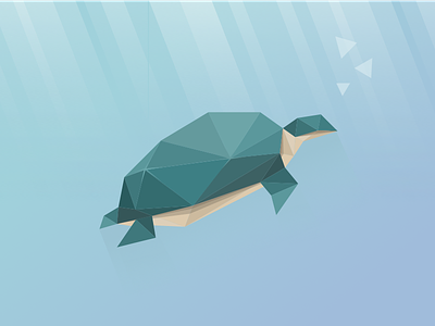 summer.ai Logo animal bubble illustration logo low poly ocean poly polygon turtle water